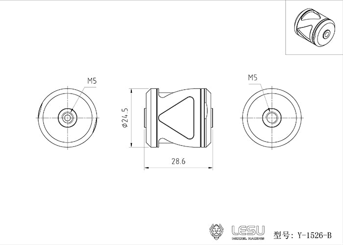 LESU Metallfilter für 1/14 DIY TAMIYA Hydraulische Dumper Lkw