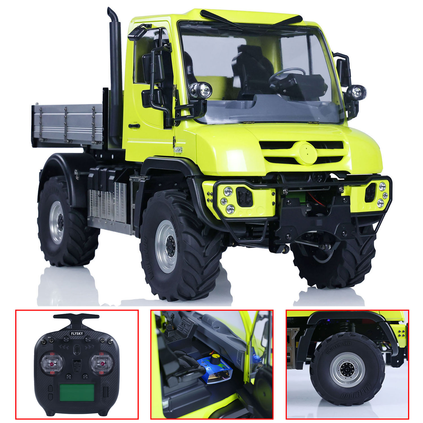1/10 U423 4X4, lackiert, zusammengebaut, RC PNP, Offroad-Rock-Crawler-Auto mit Metalleimer