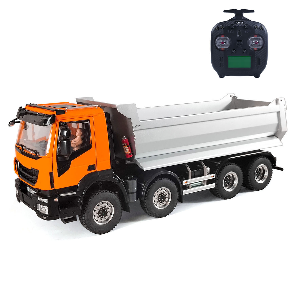 MD 1/14 8x8 Hydraulic RC Dump Truck Metal Remote Control Tipper Car Sound Light