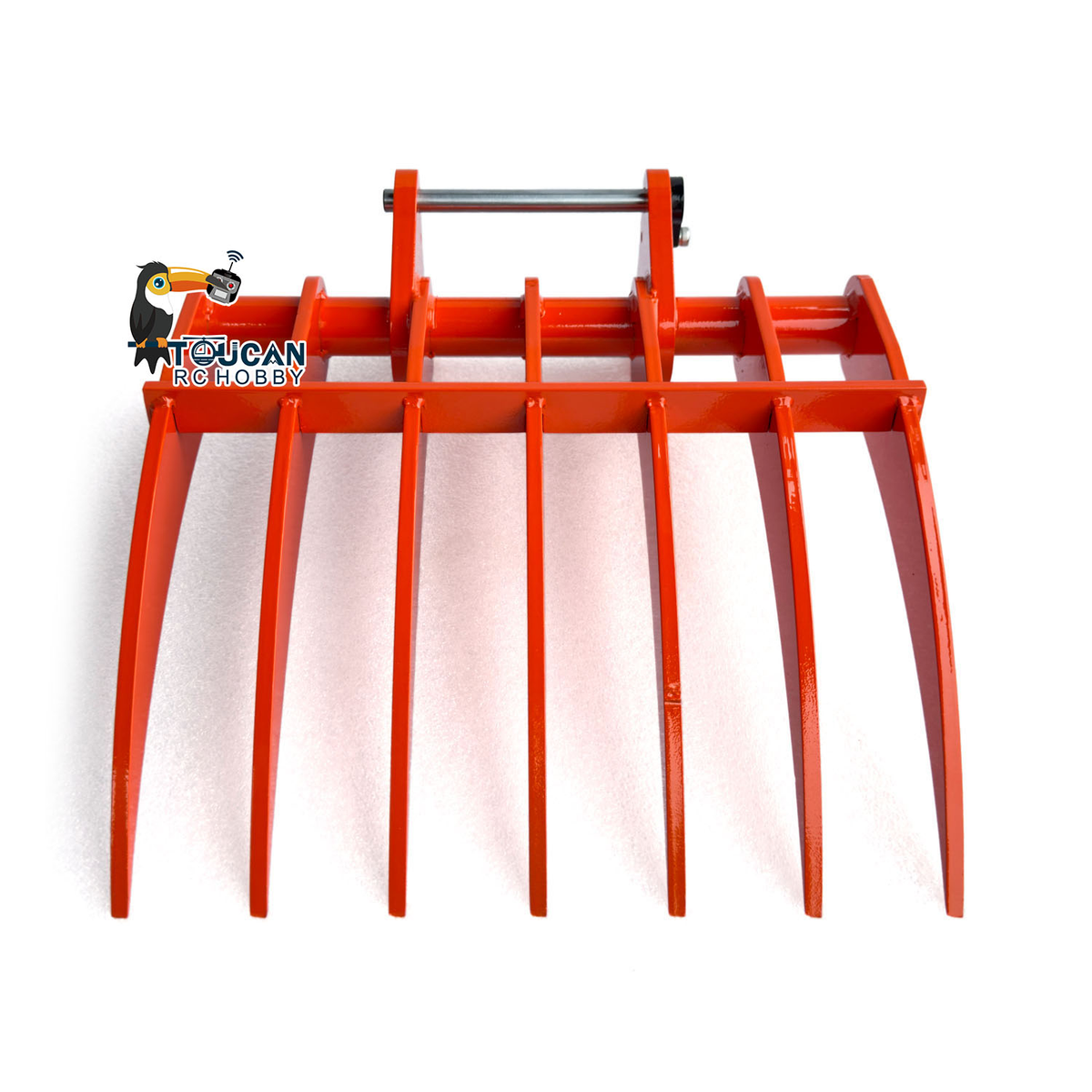 TOUCAN 1/8 Metal RC Excavator Attachments for 385CF Hydraulic Digger, Ripper, Bucket, Rake, Quick Coupler & Construction Model