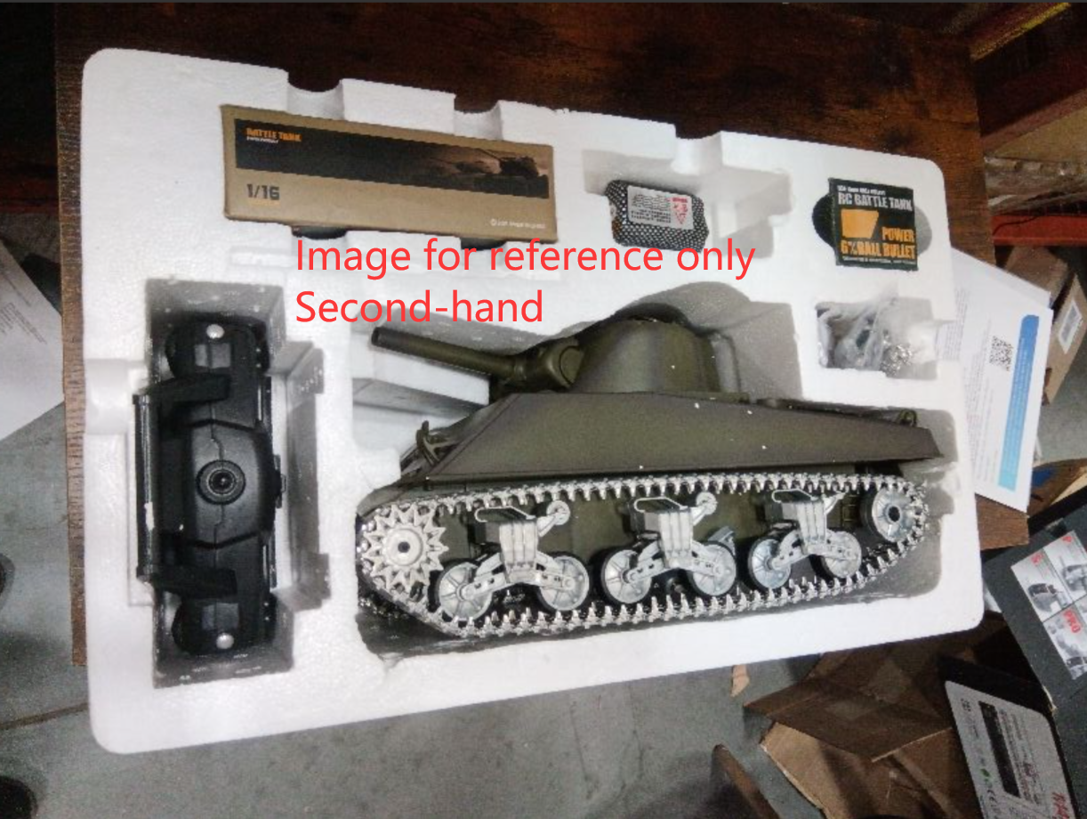 Second Hand US Stock Henglong 1/16 Customized 7.0 M4A3 Sherman RC Tank 3898 Barrel Recoil 360¡ã Metal