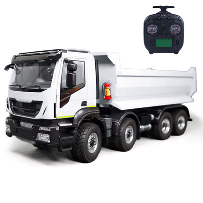 1/14 Metal 8x4 PNP Hydraulic RC Truck Dumper With 2-speed Transmission Gearbox Sound Light System