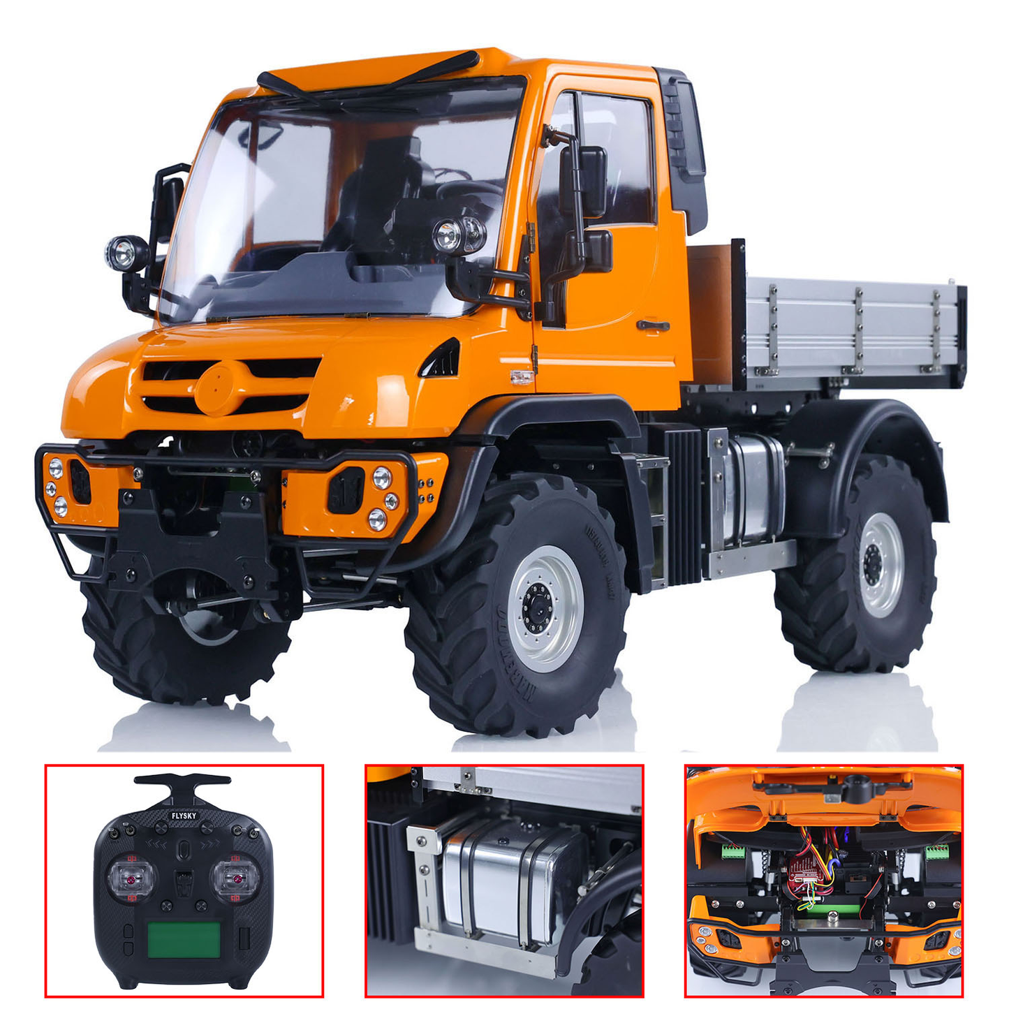 1/10 U423 4X4, lackiert, zusammengebaut, RC PNP, Offroad-Rock-Crawler-Auto mit Metalleimer