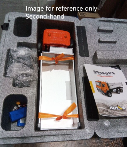 Second Hand US Stock 1/14 HUINA 1598 2.4G Remote Control Dumper 6×6 Engineering Transport Vehicle Lifting Rod Tipper Car Light Sound Battery Toys