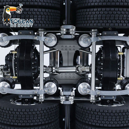 ScaleC RC articulated truck metal chassis structural build quality close up detail