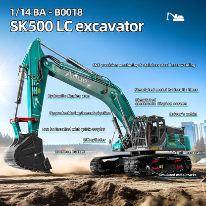 IN STOCK AOUE-SK500 1/14 LESU RC Hydraulic Excavator RTR Vehicles