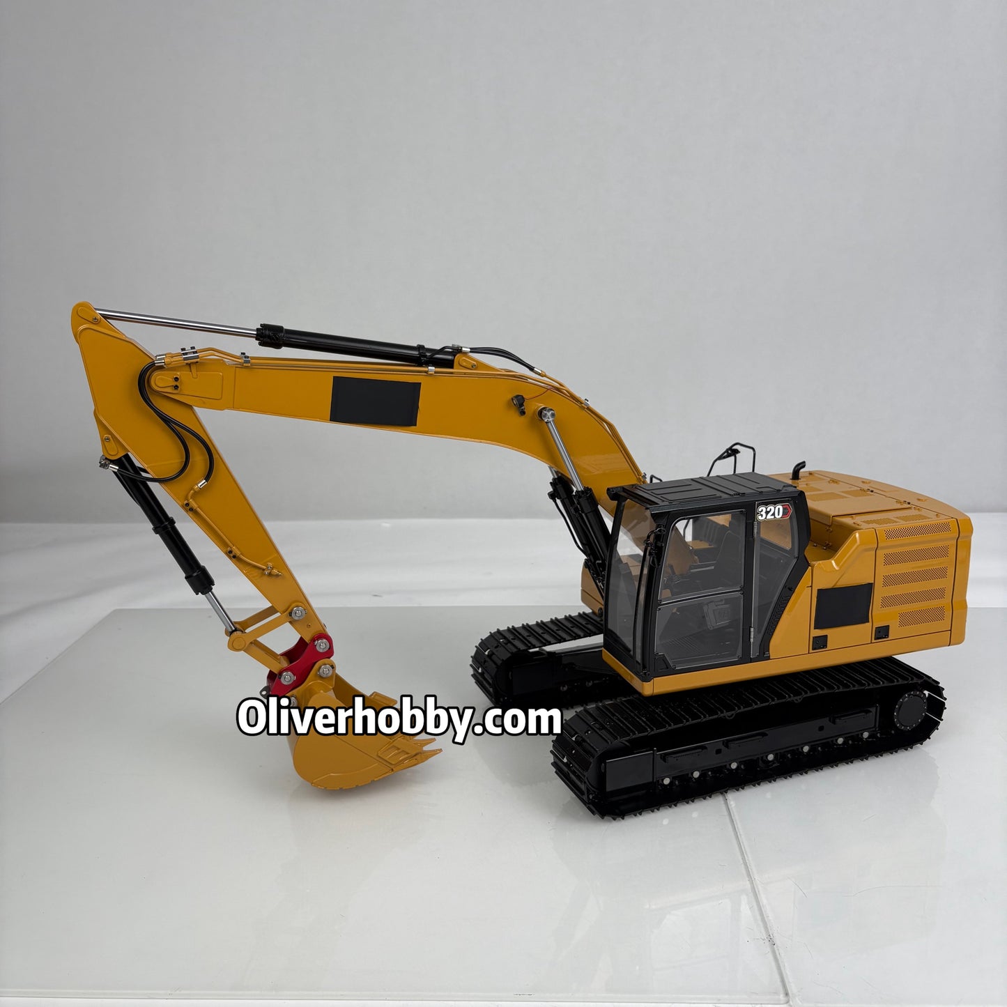 TOUCAN Metal 1/14 Remote Control Hydraulic Excavator 320 8Ways Valve RC Digger Engineering Vehicle ST8 Radio Lights Battery RTR Model