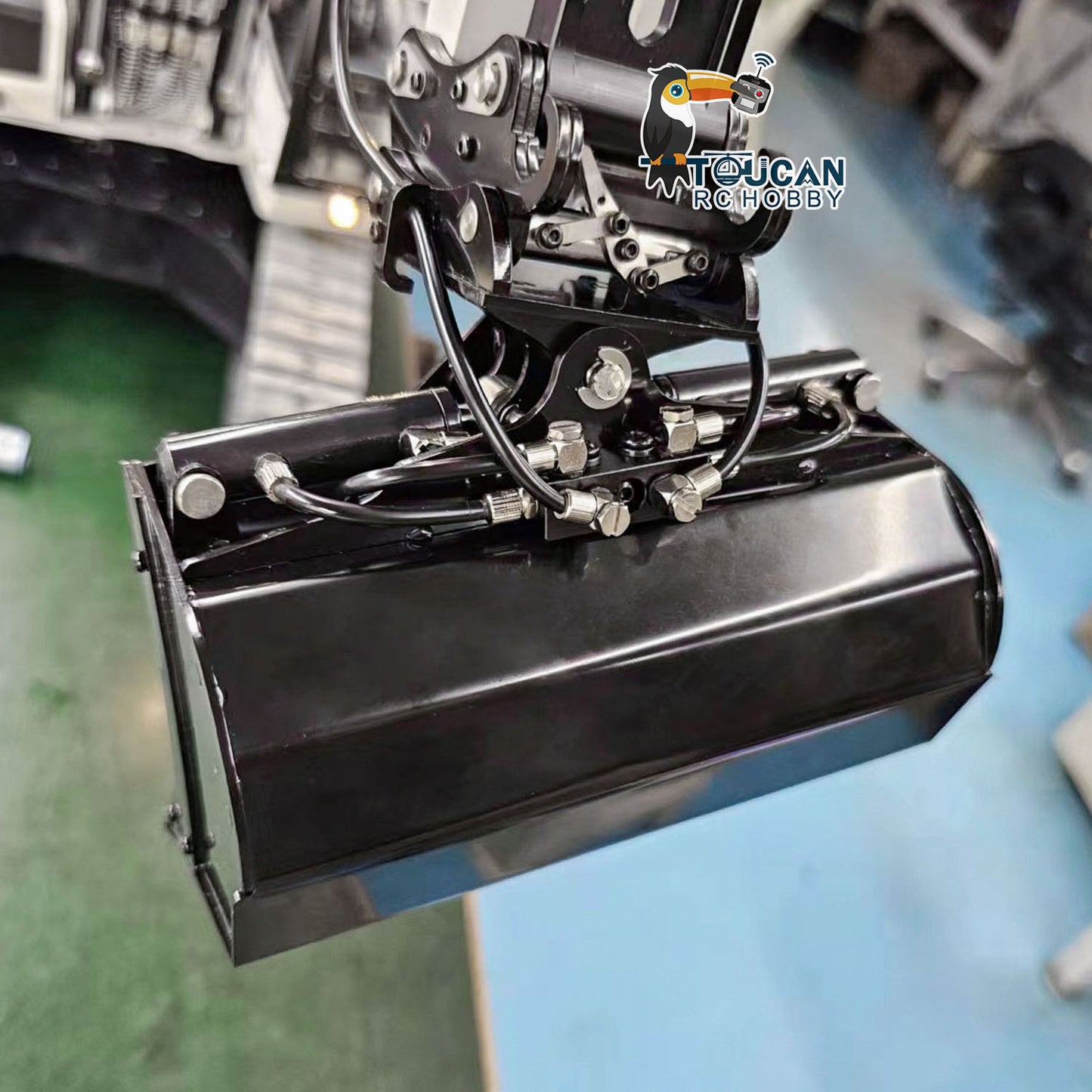 MTM Metal Hydraulic Tiltable Rotable Bucket Telescopic Boom Claw for 1/14 EC380 946 RC Hydraulic Excavator Digger