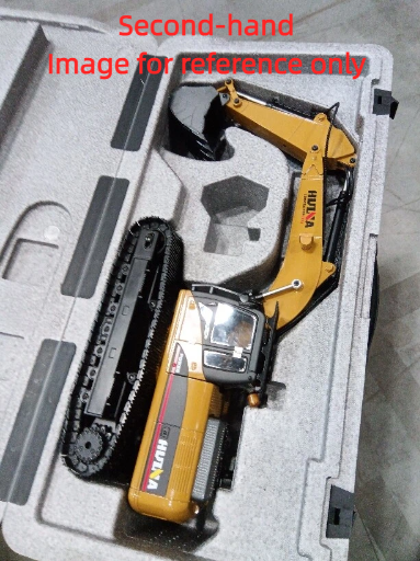 Second Hand US Stock HUINA New Upgrade 580 1/14 Metal Excavator Model Engineering Vehicle Electric Ball Grabber 360 Rotating Shear Claw Sound Lights