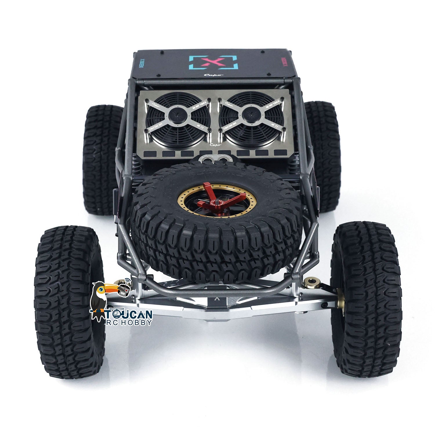 CAPO QueenX 1/8 4x4 metal RC crawler rear view