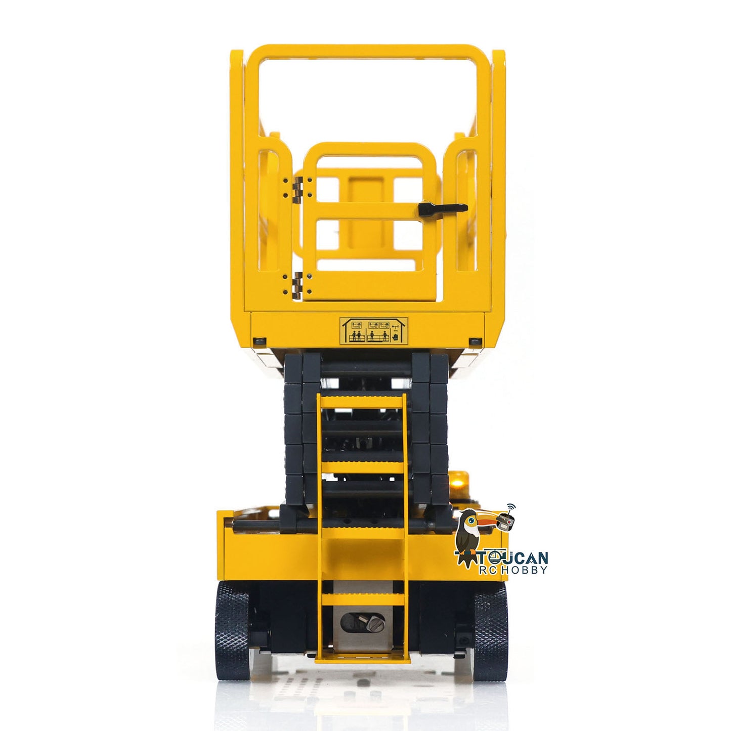 CUT 1/14 metal hydraulic RC scissor lift rear view