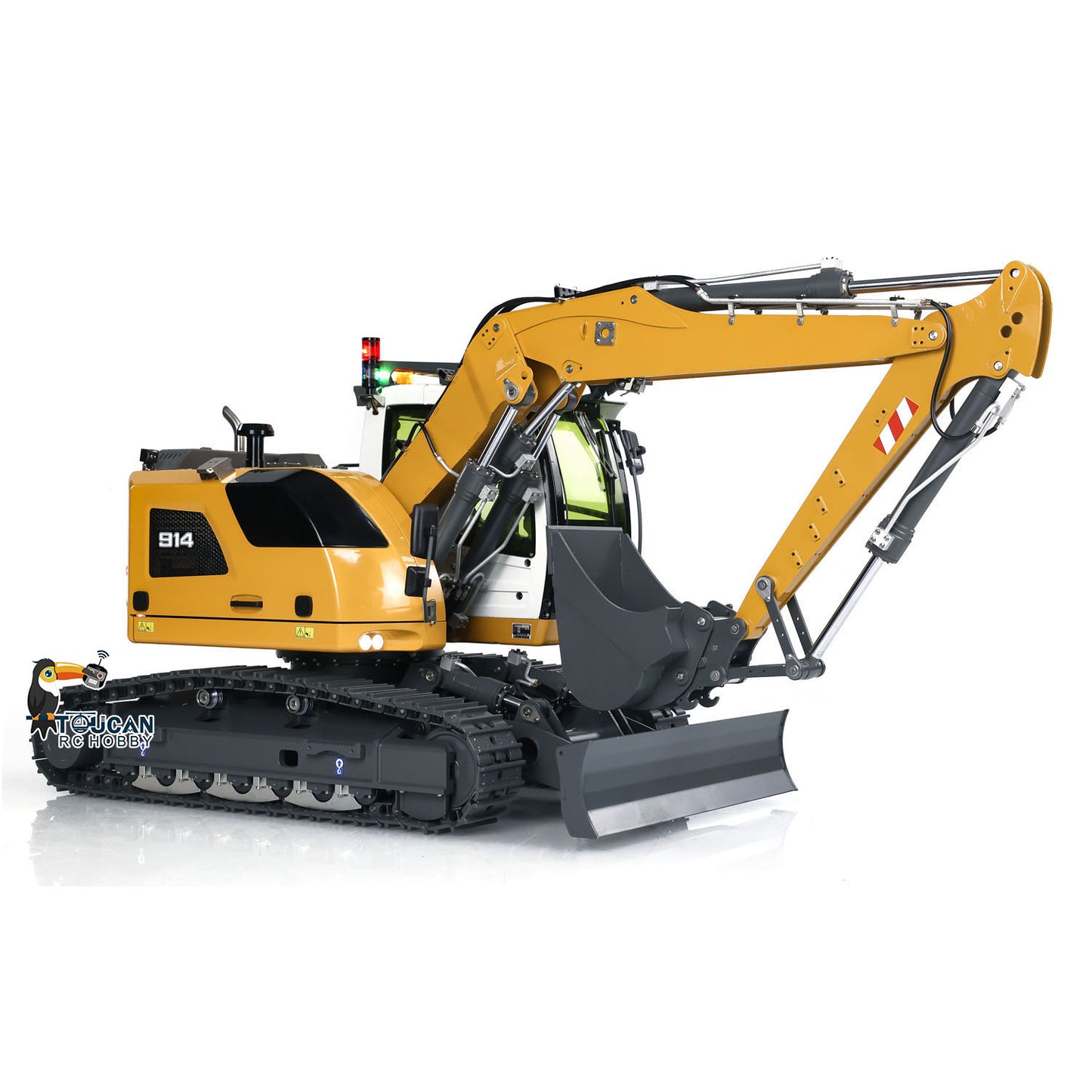 CUT 914 1/14 Metal RC Hydraulic Excavator with Three Section Boom Arm Display