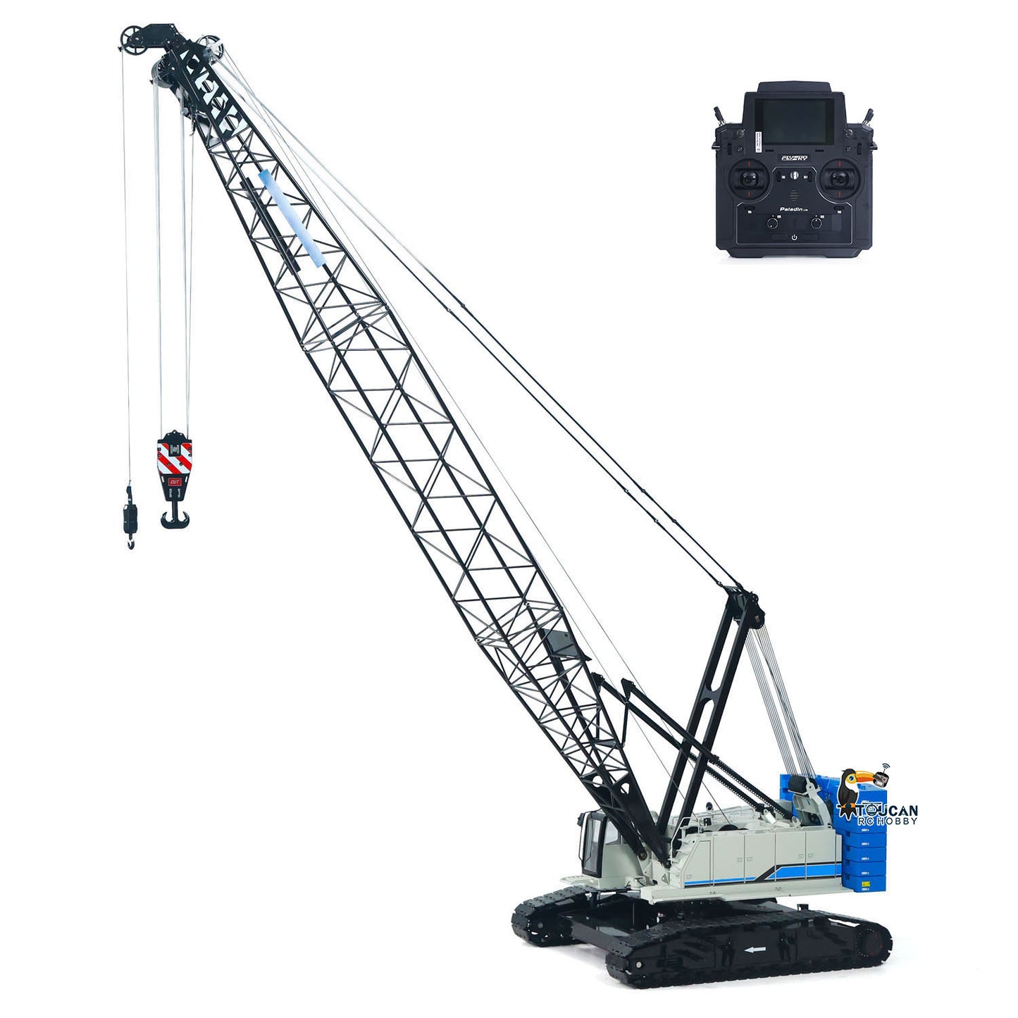 CUT C1200 1/14 Hydraulic Crawler Crane Tower Crane Full Metal RTR Front View