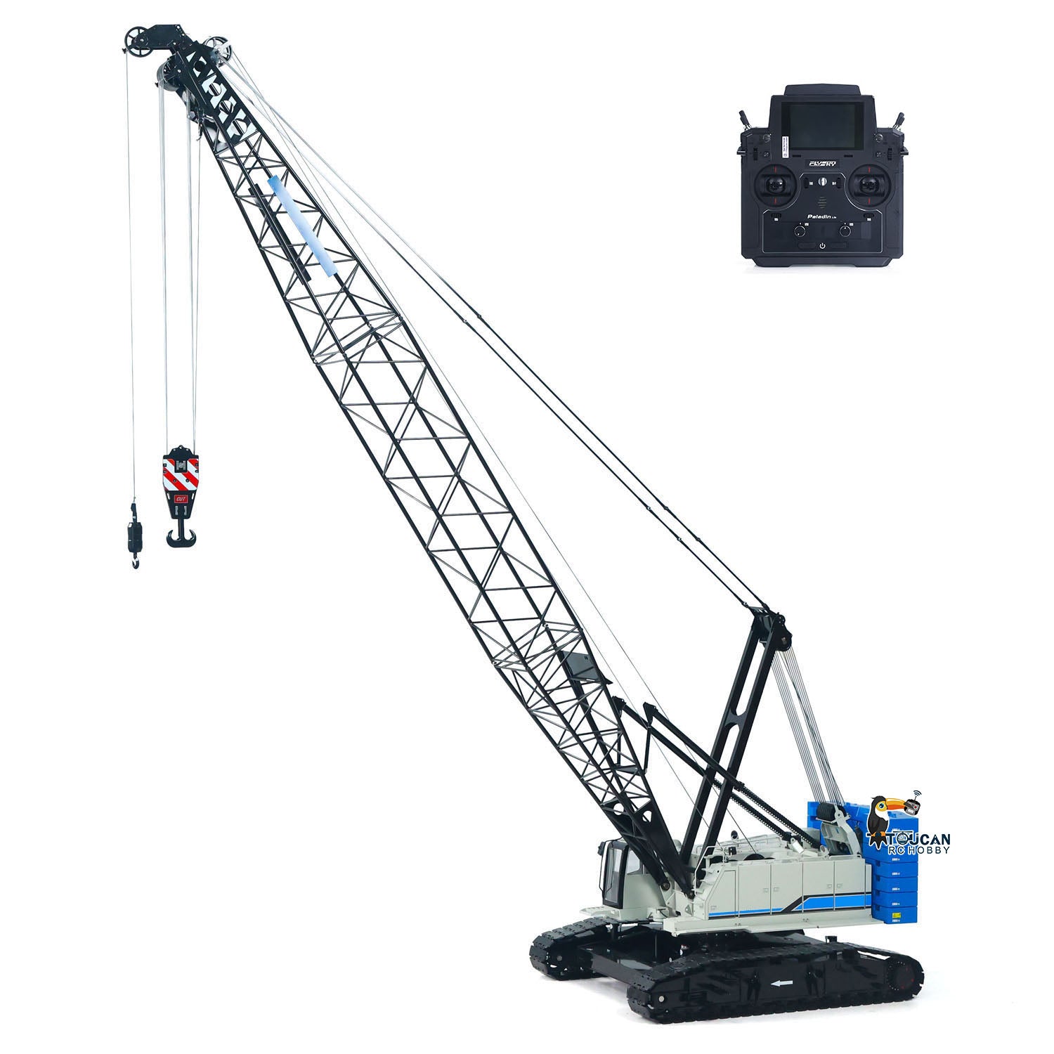 CUT C1200 1/14 Hydraulic Crawler Crane Tower Crane Full Metal RTR Front View