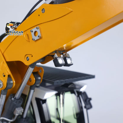CUT LR914 1/14 metal hydraulic RC wheeled excavator boom LED light system detail