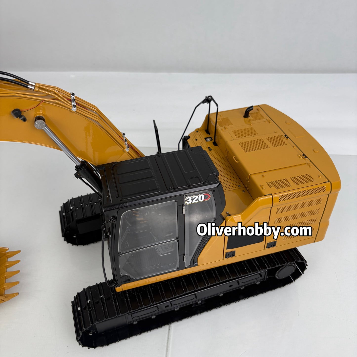 TOUCAN Metal 1/14 Remote Control Hydraulic Excavator 320 8Ways Valve RC Digger Engineering Vehicle ST8 Radio Lights Battery RTR Model