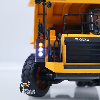 Ready To Run 1/50 Electric Remote Control Dump Truck RC Construction Vehicle Tipper Model Lights Sounds Effect Gift For Adult