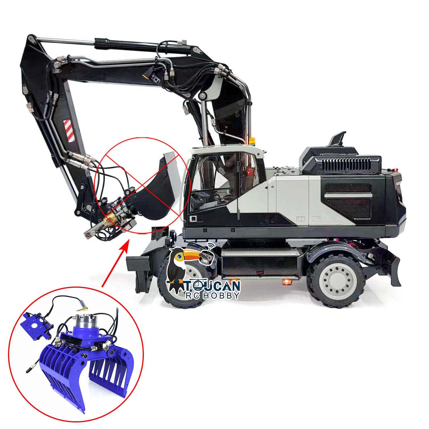 Hydraulic 1/14 EC380 Wheeled RC Engineering RC Excavator