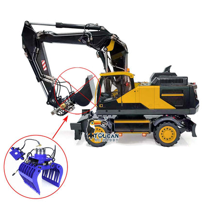 IN STOCK Metal 1:14 RC Hydraulic Digger 3-Arms EC380 Wheeled RC Excavators