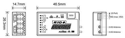 FrSky Receiver Archer Plus R10+ for 1/14 RC Car Electric Truck Model Transmitter