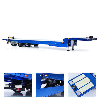 DG 994 1/14 metal RC gooseneck trailer blue right side view