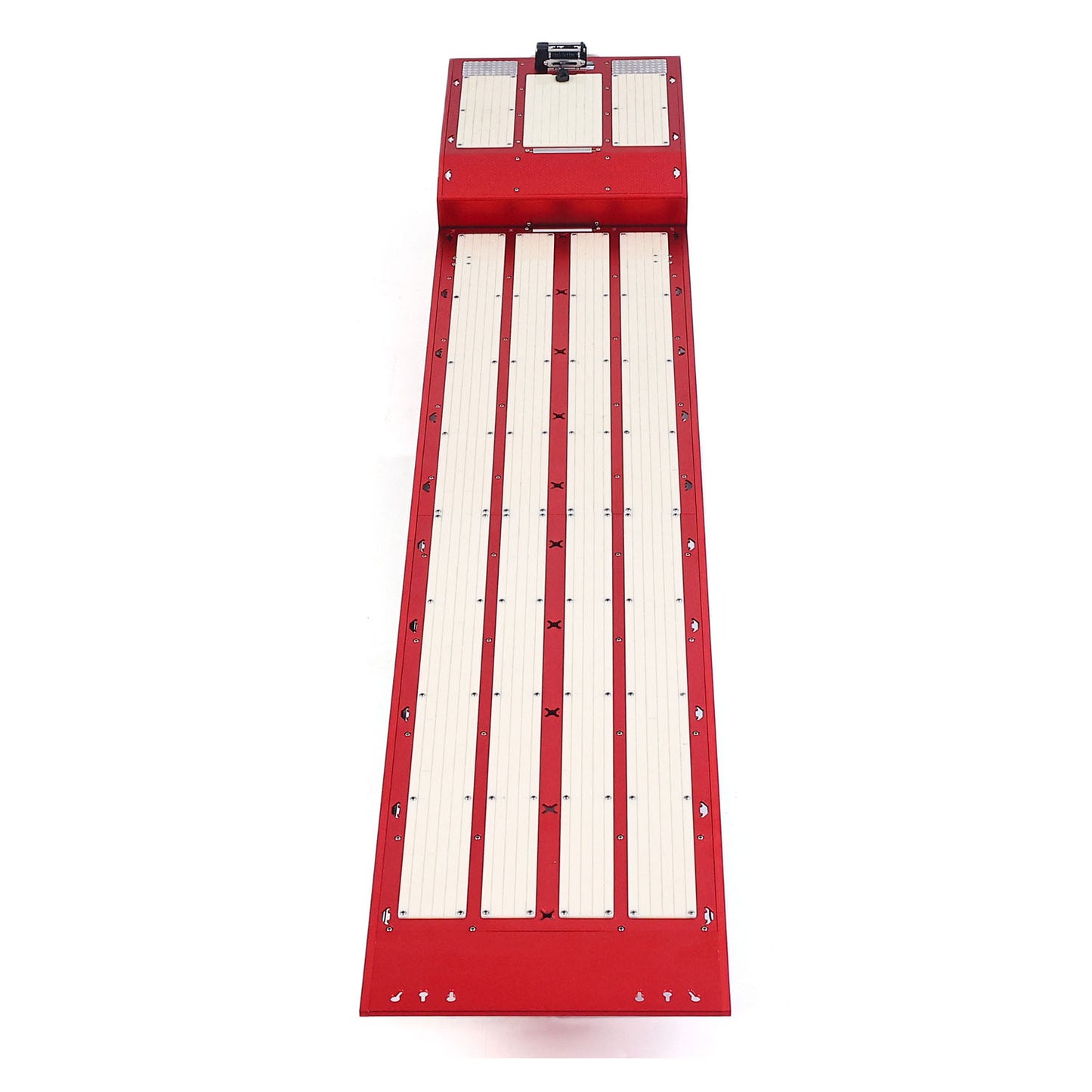 DG 994 1/14 metal RC gooseneck trailer red rear view