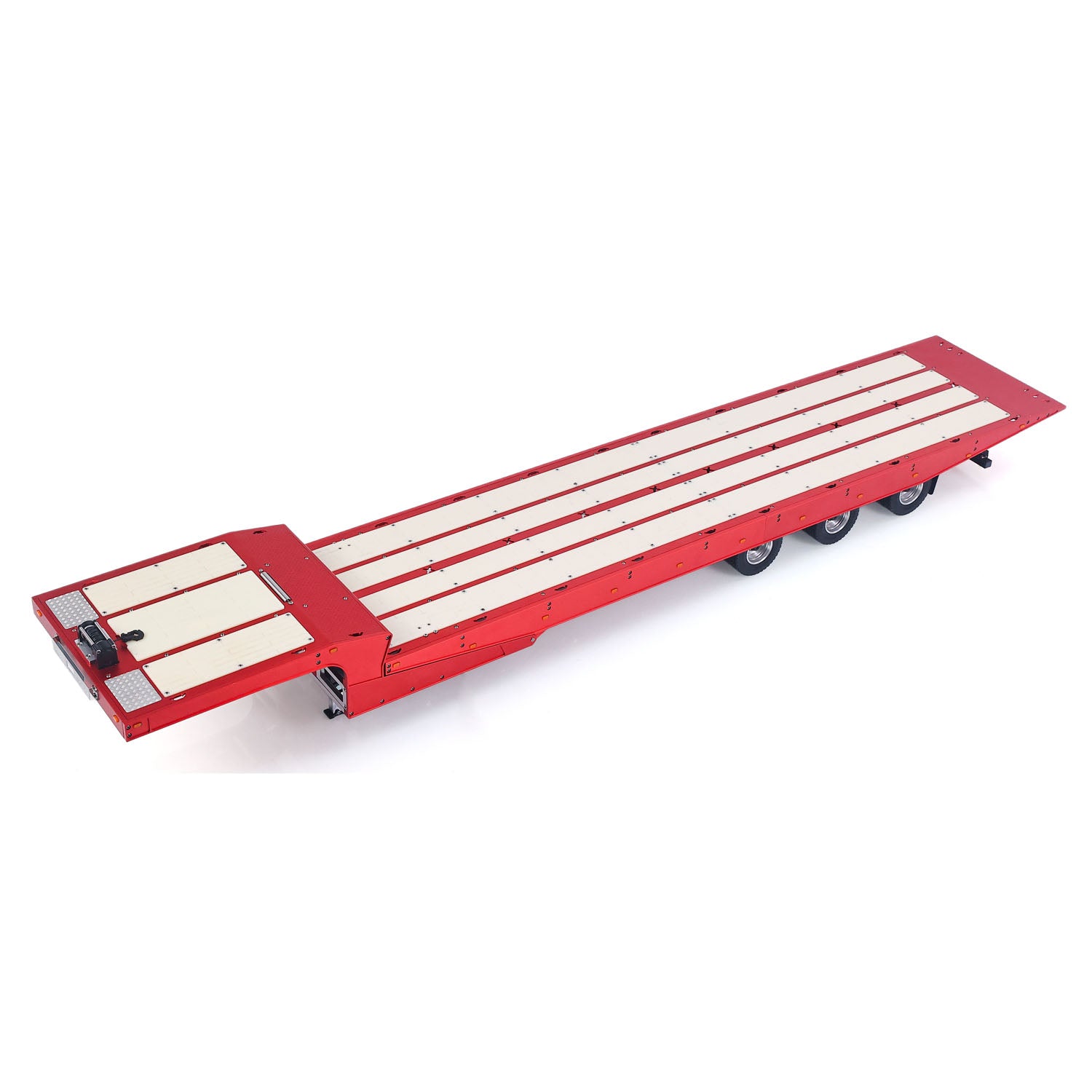 DG 994 1/14 metal RC gooseneck trailer red top front view