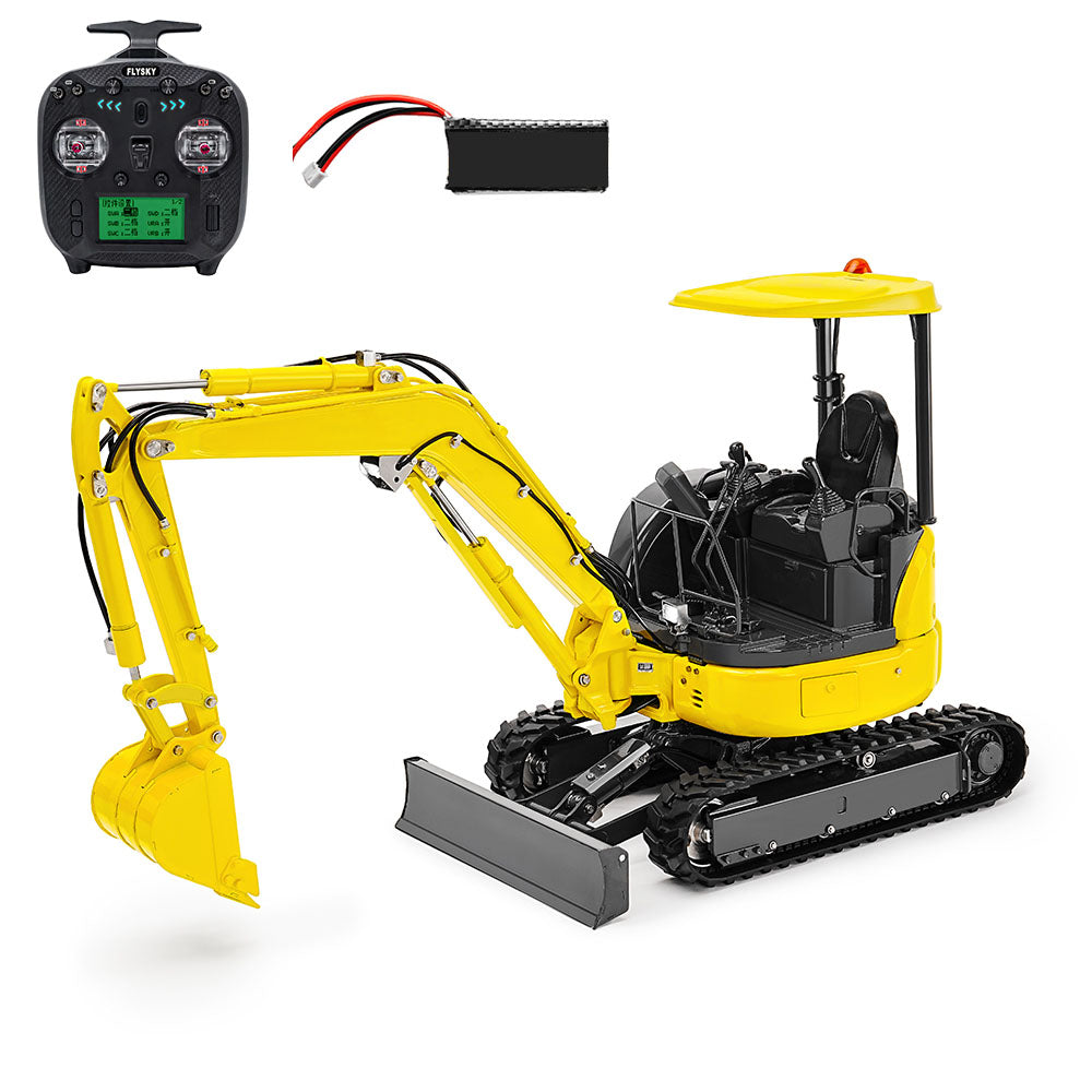 LESU 1/14 Mini RC Hydraulic Excavator PC30 Metal Radio Controlled Digger Model with 6CH Reversing Valves