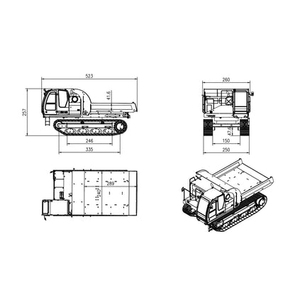 1/12 EG110R RC Hydraulic Tracked Truck