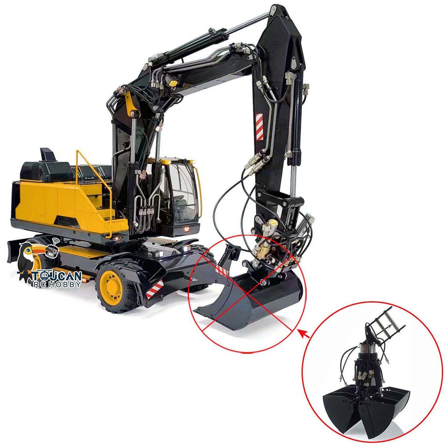 Hydraulic 1/14 EC380 Wheeled RC Engineering RC Excavator