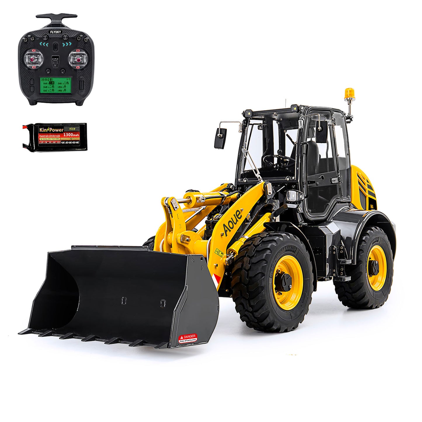 Metal LESU 1/14 RC Hydraulic Loader Aoue WA100M-8 4X4 RTR Construction Vehicle Axle Lock Sound Light ST8 Radio