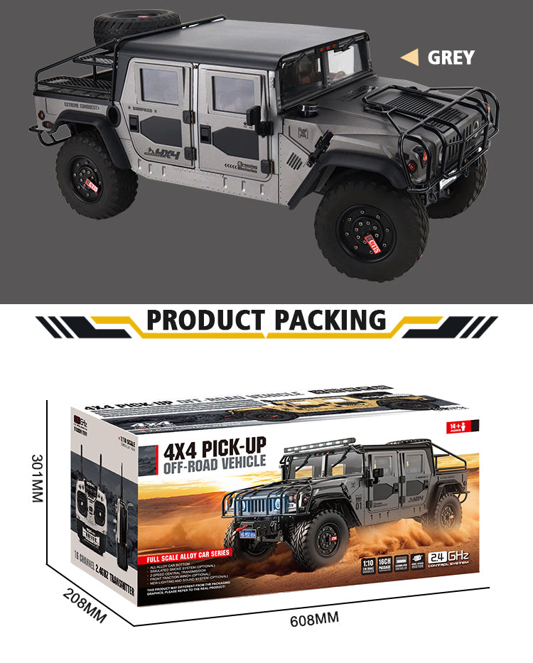 HG P415A 4x4 1/10 RC Off-road Vehicle for Hummer Pick-up Remote Control Car