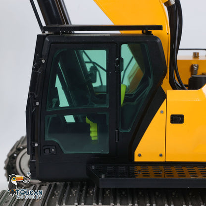 GZJC 395 1/12 Hydraulic Excavator Cab Side Close-Up, Cabin Window & Interior Structure Detail