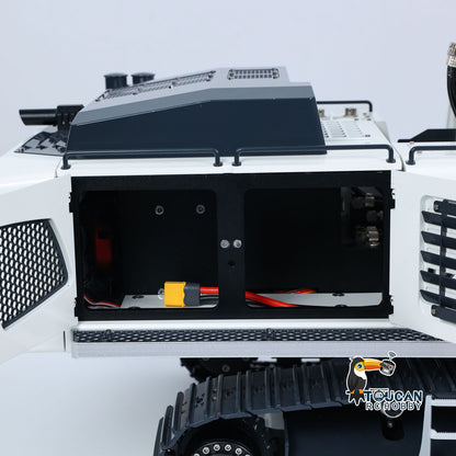 GZJC LR976 1/12 RC Metal Excavator Battery Compartment Housing View, Fit For 12V‑20AH Battery Installation