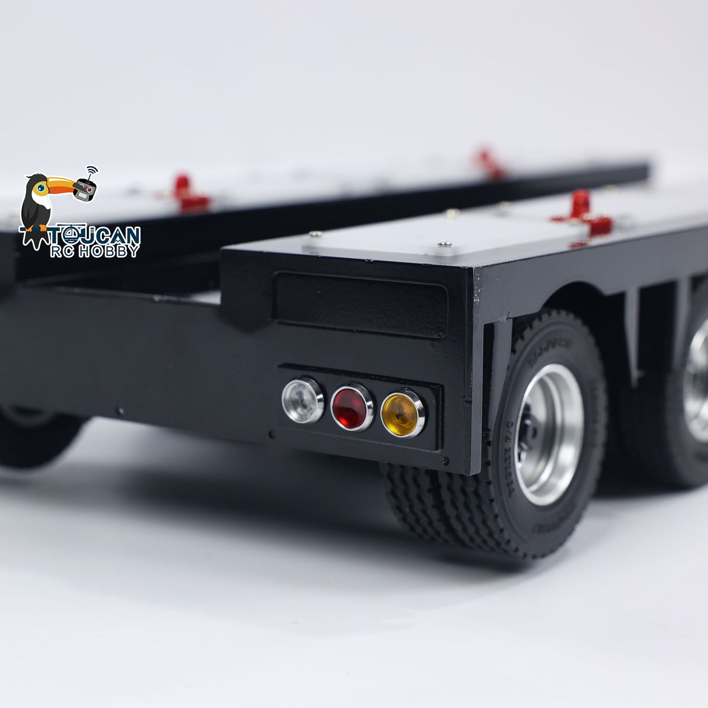 HHG-1 extendable lowbed RC trailer frame detail metal structure 4 axle articulated truck