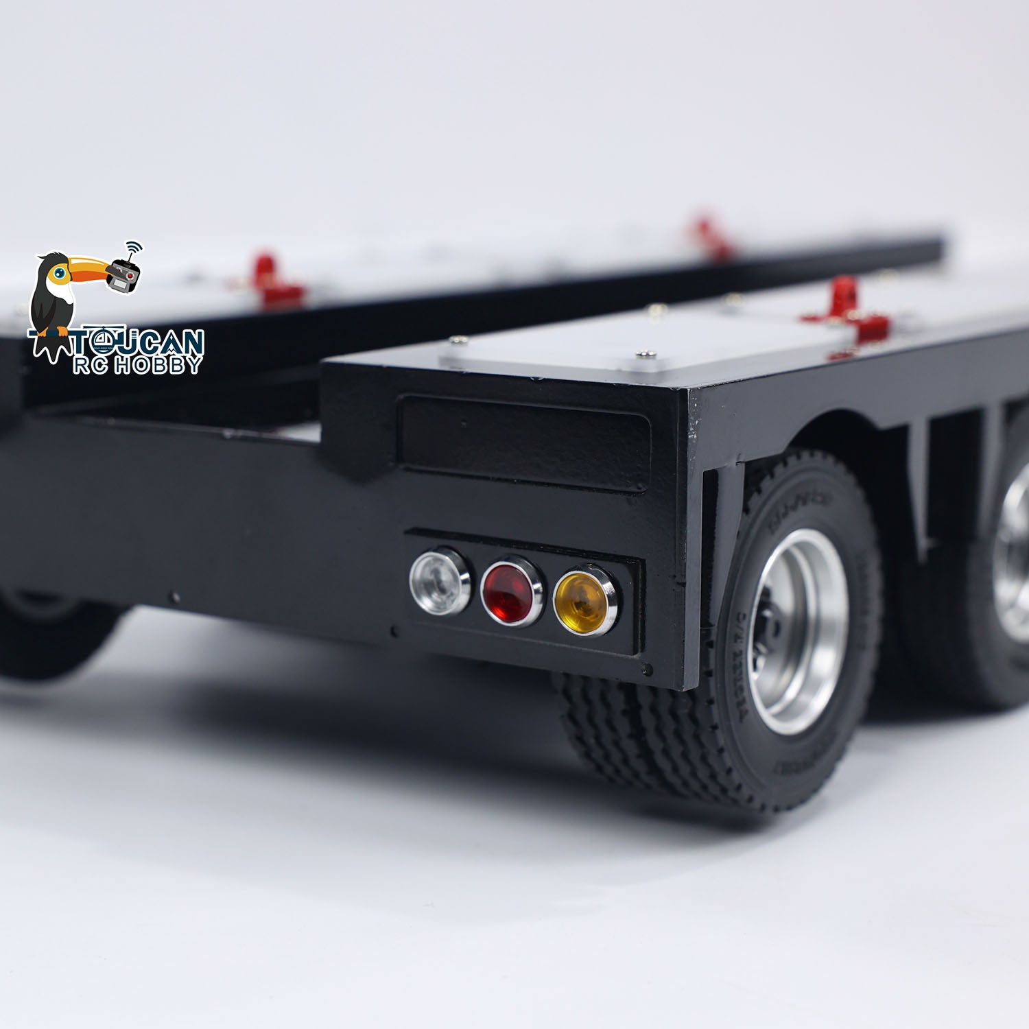 HHG-1 extendable lowbed RC trailer frame detail metal structure 4 axle articulated truck