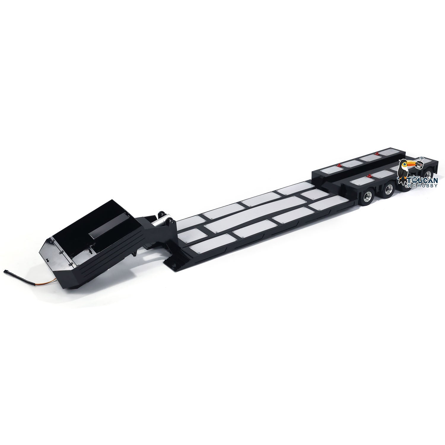 HHG-1 metal RC articulated truck 4 axle extendable lowbed trailer display view