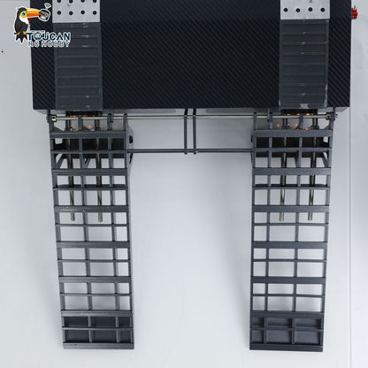 HHG-1 RC trailer rear structure detail 2 metal 5 axle full trailer coupling system
