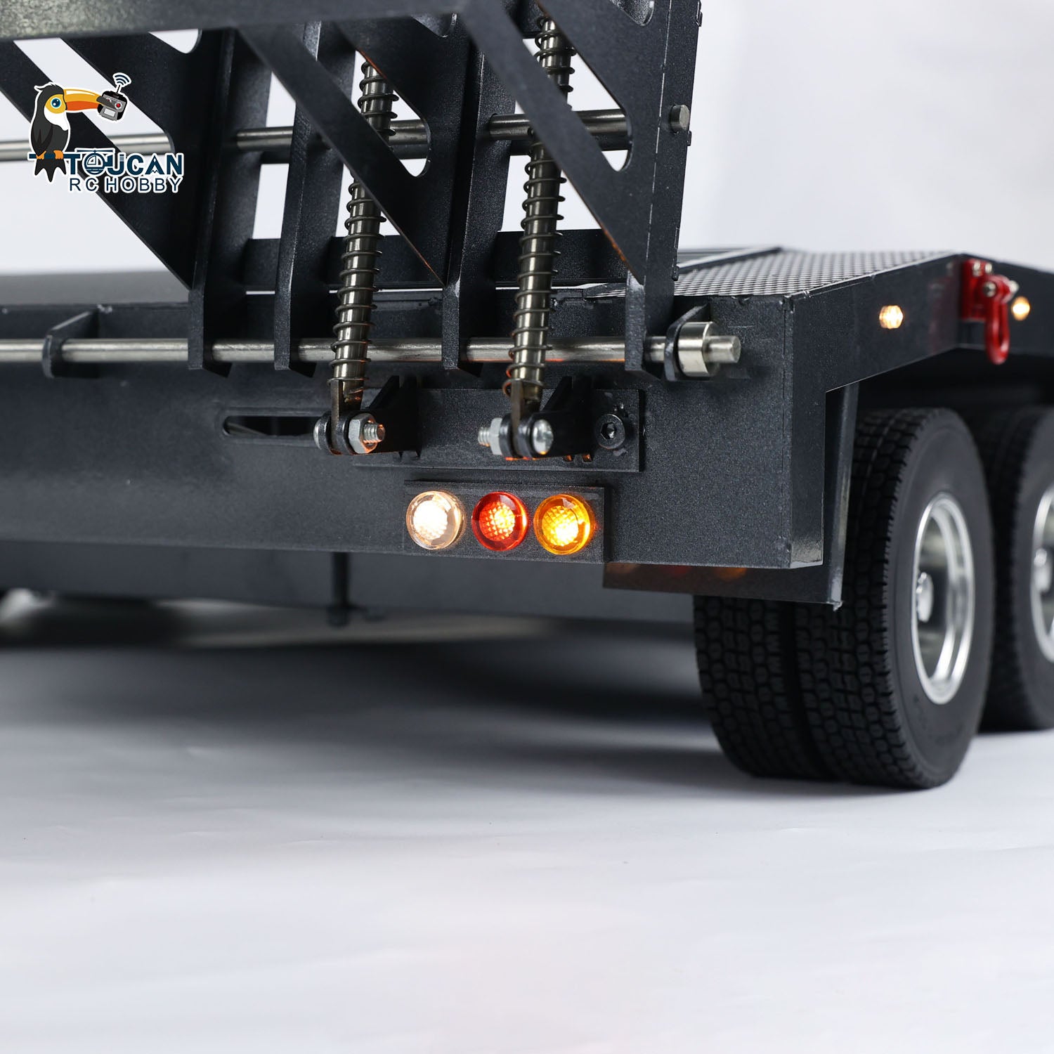 HHG-1 RC articulated truck tail light detail metal 6 axle trailer lighting system