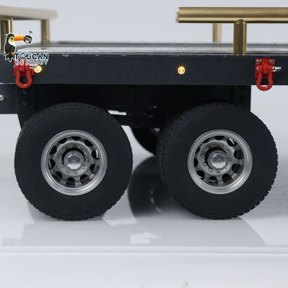 HHG-1 RC crawler truck 5 axle tire detail metal trailer heavy duty wheels