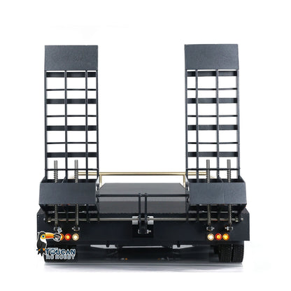 HHG-1 metal 5 axle RC trailer rear view articulated truck detail black
