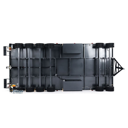 HHG-1 RC articulated truck metal 6 axle chassis underbody structure detail view