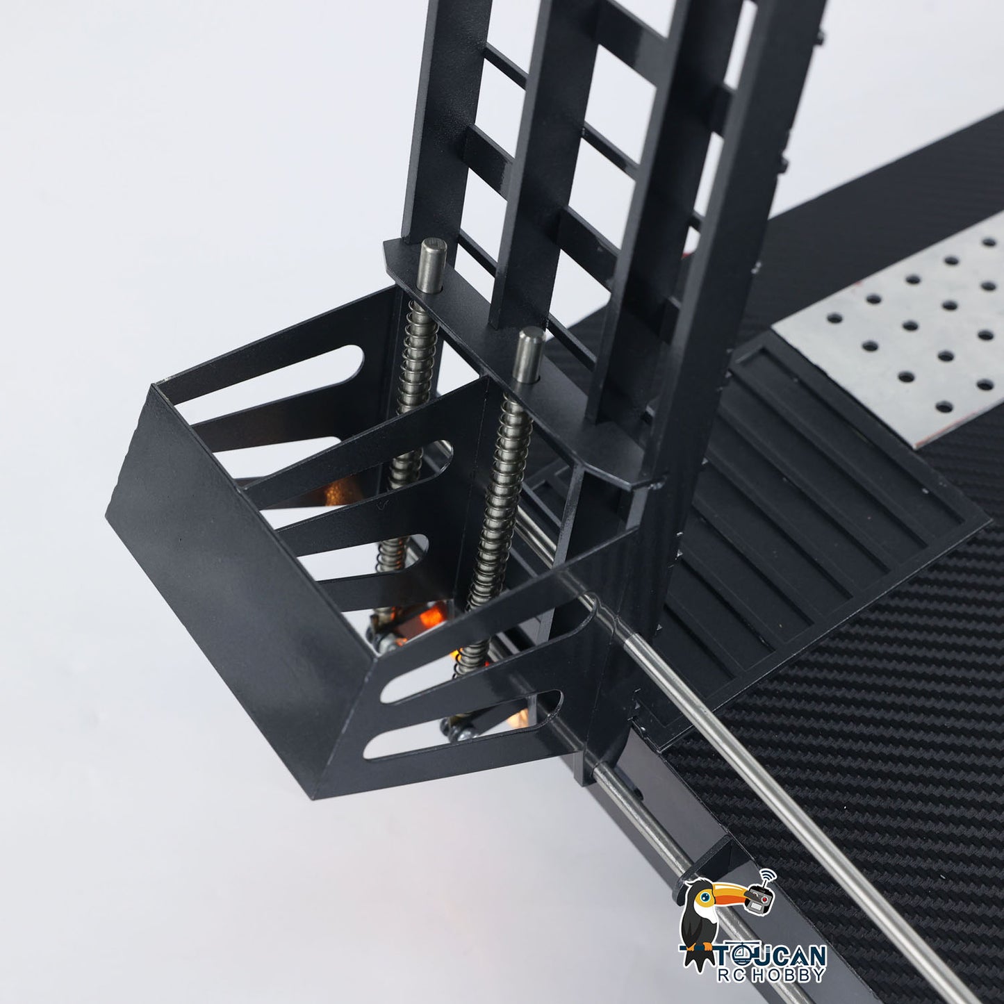 HHG RC articulated truck rear structure detail metal 6 axle trailer