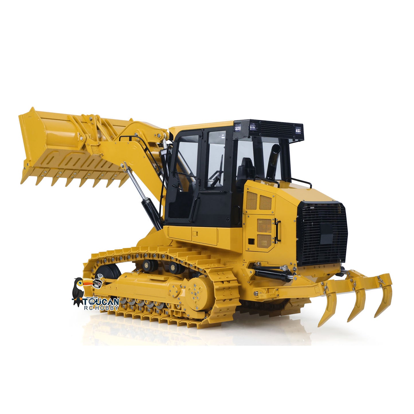 JDM JDM-188 1/14 metal hydraulic RC track loader rear left view