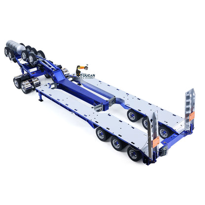 JDM JDM-2 1/14 Lowbed Trailer Rear Oblique View, With Fold-Down Rear Ramp, For RC Construction Model Loading & Unloading