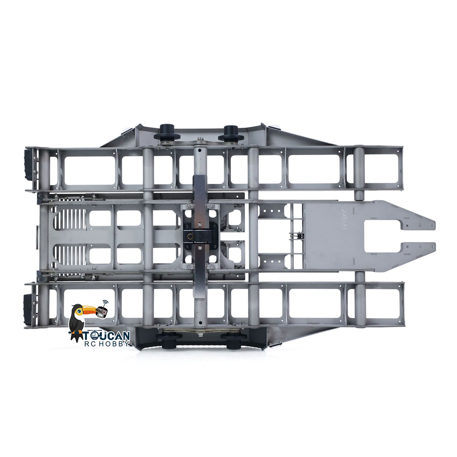 JDM JDM-228 1/14 metal gooseneck RC trailer chassis detail