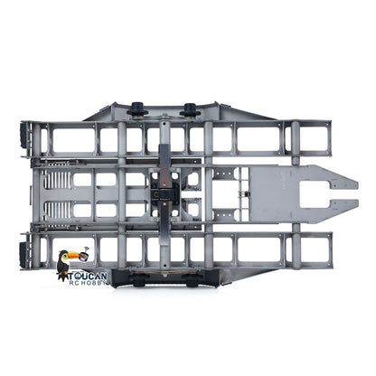 JDM JDM-228 1/14 metal gooseneck RC trailer chassis detail