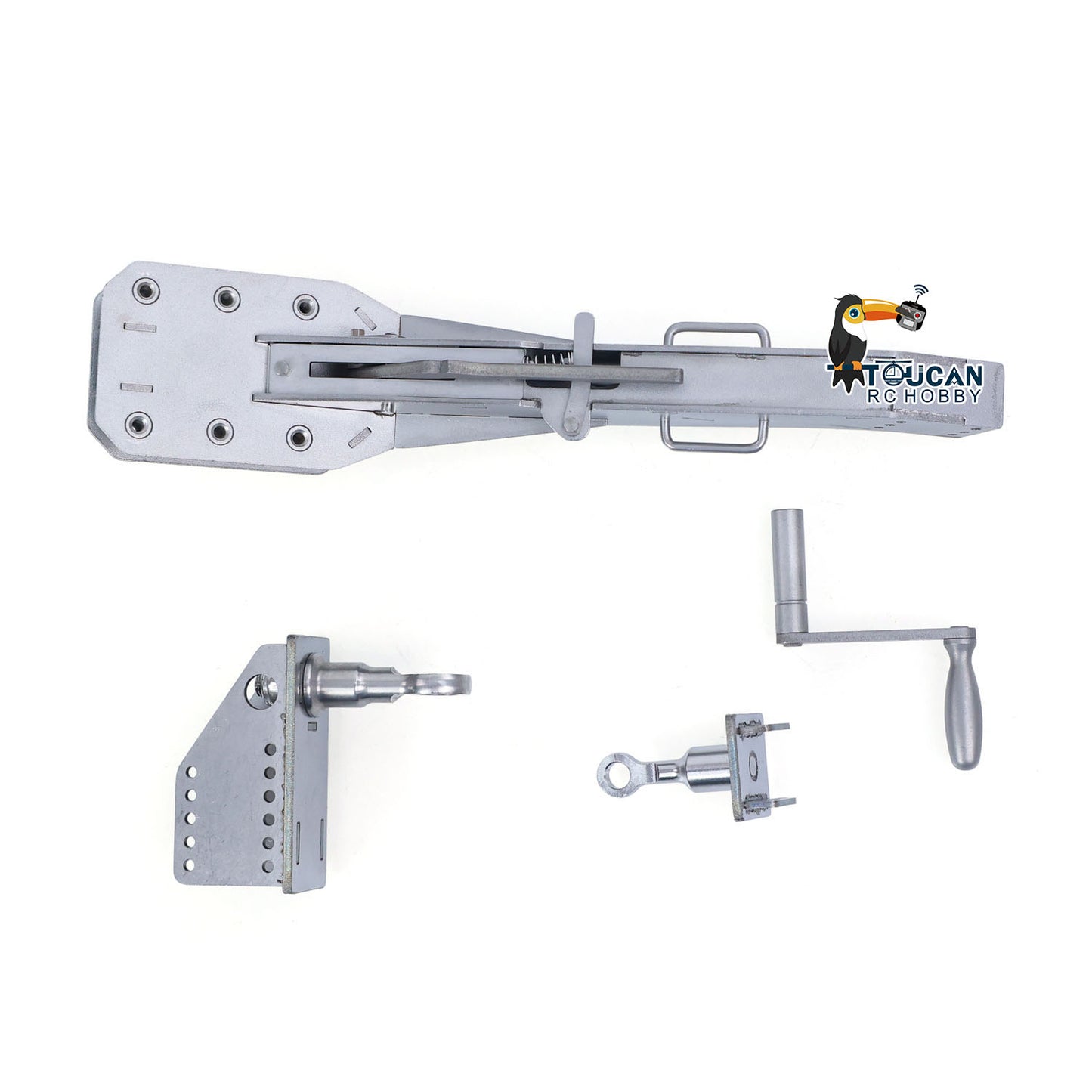JDM JDM-228 1/14 metal gooseneck RC trailer component detail