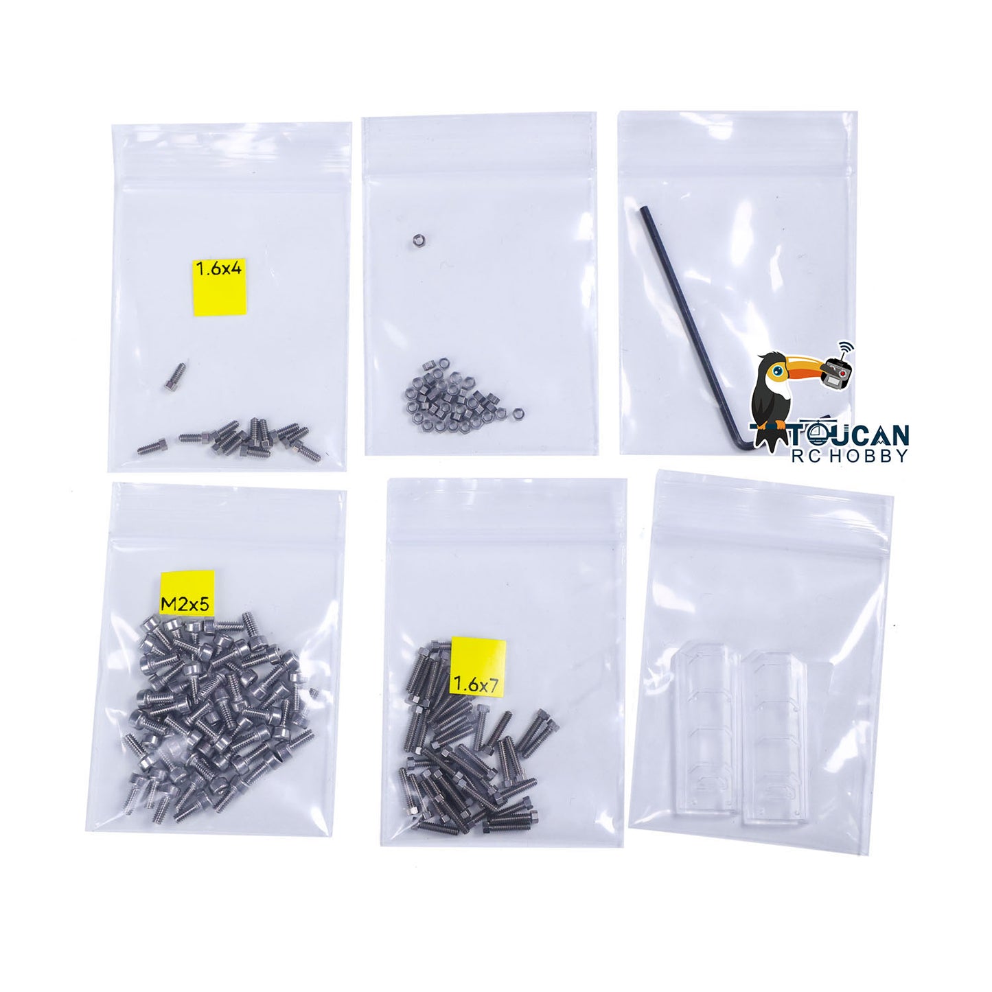 JDM JDM-228 1/14 metal gooseneck RC trailer hardware kit and screws