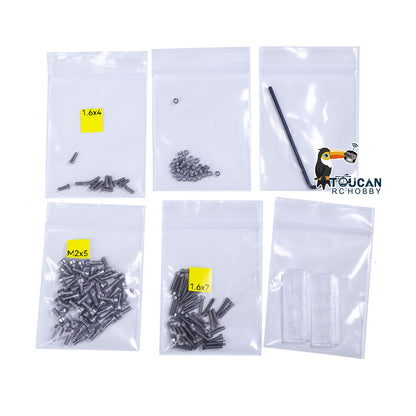 JDM JDM-228 1/14 metal gooseneck RC trailer hardware kit and screws